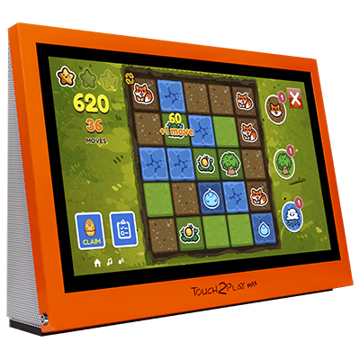 Touch2Play Max cabinet in Orange